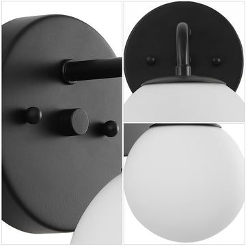 Louis Parisian Globe Metal/Frosted Glass Modern Contemporary LED Vanity